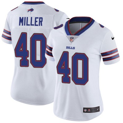 Nike Buffalo Bills #40 Von Miller White Women's Stitched NFL Vapor Untouchable Limited Jersey